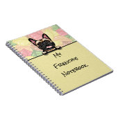 Peeking Niedliches Bulldog-Notebook Notizblock (Rechte Seite)