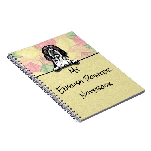 Peeking Niedliches englisches Pointer Notebook Notizblock (Rechte Seite)