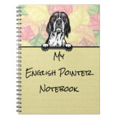Peeking Niedliches englisches Pointer Notebook Notizblock (Vorderseite)