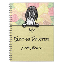 Peeking Niedliches englisches Pointer Notebook Notizblock
