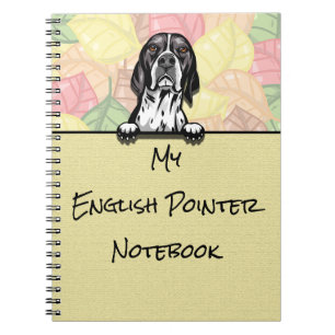 Peeking Niedliches englisches Pointer Notebook Notizblock