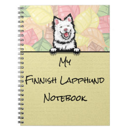 Peeking Niedliches finnisches Lapphund-Notebook Notizblock