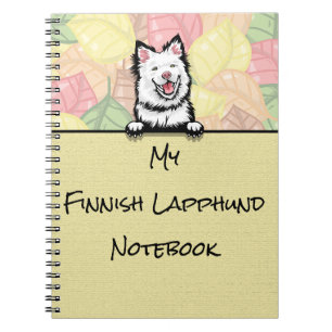 Peeking Niedliches finnisches Lapphund-Notebook Notizblock
