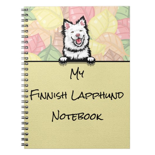 Peeking Niedliches finnisches Lapphund-Notebook Notizblock (Vorderseite)