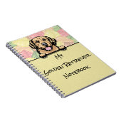 Peeking Niedliches Golden Retreiver Notebook Notizblock (Rechte Seite)