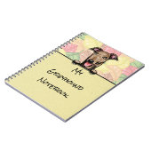 Peeking Niedliches Greyhound-Notebook Notizblock (Linke Seite)