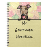 Peeking Niedliches Greyhound-Notebook Notizblock (Vorderseite)