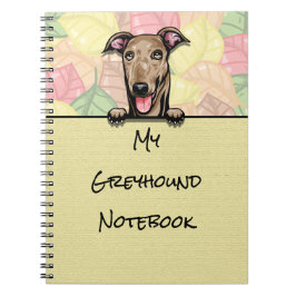 Peeking Niedliches Greyhound-Notebook Notizblock