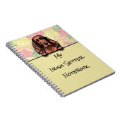 Peeking Niedliches Irish Setter Notebook Notizblock (Rechte Seite)