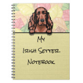 Peeking Niedliches Irish Setter Notebook Notizblock (Vorderseite)