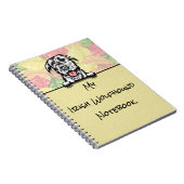 Peeking Niedliches Irish Wolfhound Notebook Notizblock (Rechte Seite)