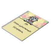 Peeking Niedliches Irish Wolfhound Notebook Notizblock (Linke Seite)