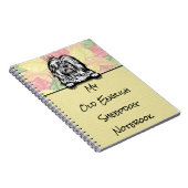 Peeking Niedliches Old English Sheepdog Notebook Notizblock (Rechte Seite)