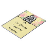 Peeking Niedliches Old English Sheepdog Notebook Notizblock (Linke Seite)