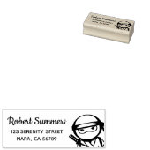 Peeking Ninja Return Address Gummistempel (Stempel)