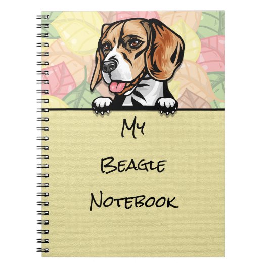 Peeking-Notebook mit Niedlichem Beagle Notizblock (Vorderseite)