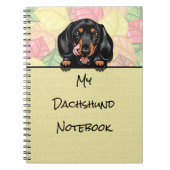 Peeking-Notebook mit niedlicher Dackel Notizblock (Vorderseite)