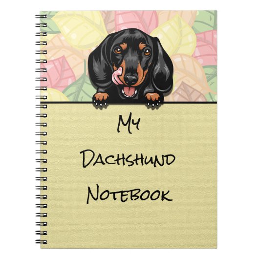 Peeking-Notebook mit niedlicher Dackel Notizblock (Vorderseite)