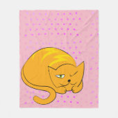 Peeking Orange Cat Fleecedecke (Vorderseite)