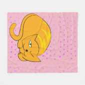 Peeking Orange Cat Fleecedecke (Vorderseite (Horizontal))