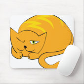 Peeking Orange Cat Mousepad (Mit Mouse)