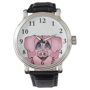 Peeking Piggy Watch Armbanduhr
