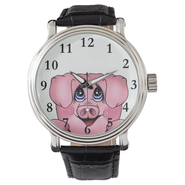 Peeking Piggy Watch Armbanduhr (Vorderseite)
