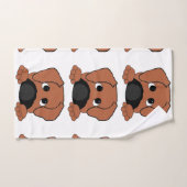 Peeking rhodesian Rhodesian Ristgeback Rot Weide s Badhandtuch Set (Handtuch)