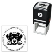 Peeking Rockweiler Personalisiertes Thema Permastempel (Beispiel)