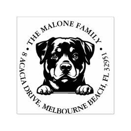 Peeking Rockweiler Puppy Personalisiertes Thema Permastempel