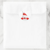Peeking Santa Claus Herz-Aufkleber (Tasche)