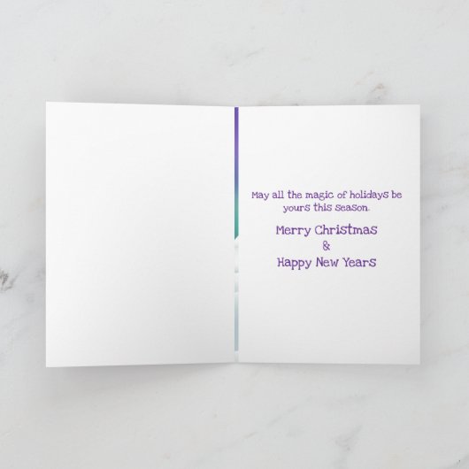 Peeking Santa Feiertagskarte (Innenseite)