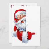 Peeking Santa – Festive Christmas Clipart for Card Einladung (Vorne/Hinten)
