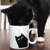 Peeking Sneaky Cat Kaffeetasse