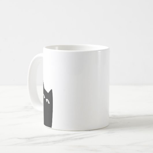 Peeking Sneaky Cat Kaffeetasse (Vorderseite Links)
