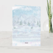 Peeking Snowman Thinking of You Winter Hugs Karte (Rückseite)