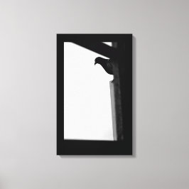 Peeking-Taube Leinwanddruck
