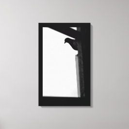 Peeking-Taube Leinwanddruck