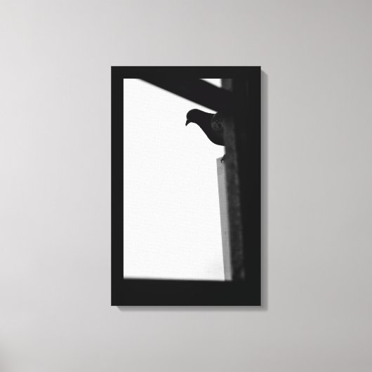 Peeking-Taube Leinwanddruck (Vorderseite)