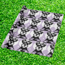 Peeking Terrier Lila Personalisiertes Thema Geschenkpapier