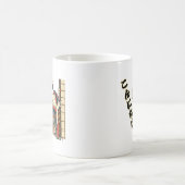 Peeking Ukiyo-e geisha - Konnichiwa! Kaffeetasse (Mittel)