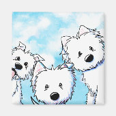 Peeking Westies Magnet (Vorne)