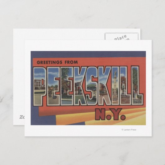 Peekskill, New York - Große Briefszenen Postkarte (Vorne/Hinten)