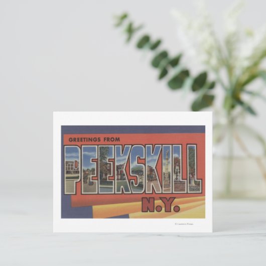 Peekskill, New York - Große Briefszenen Postkarte (Stehend Vorderseite)