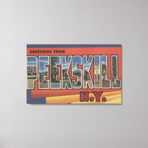 Peekskill, New York - große Buchstabe-Szenen Leinwanddruck