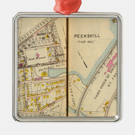 Peekskill, New York Ornament Aus Metall (Vorne)