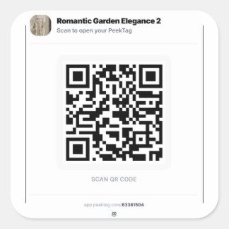 PeekTag QR-Aufkleber Vorlage Quadratischer Aufkleber