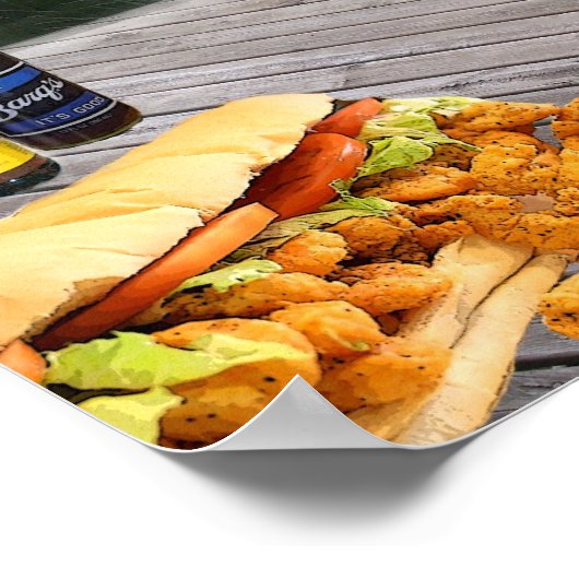 Peel Em Shrimp Poster (Ecke)