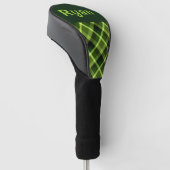 Peel Green Kariert Monogram Golf Cover Head Headcover (angewinkelt)