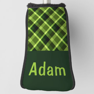 Peel Green Kariert Monogram Golf Cover Putter Head Headcover
